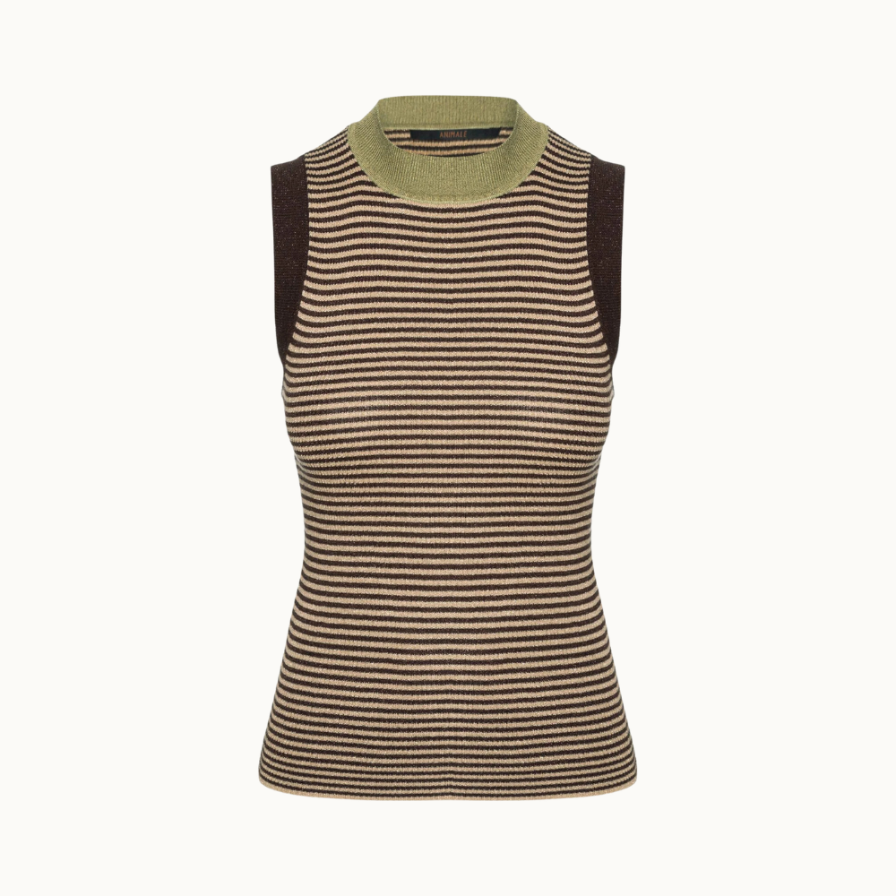 Regata De Tricot Com Lurex Listrada