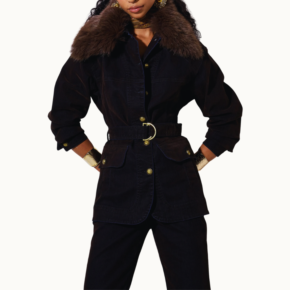 PARKA JOLIE VELVET COFFE