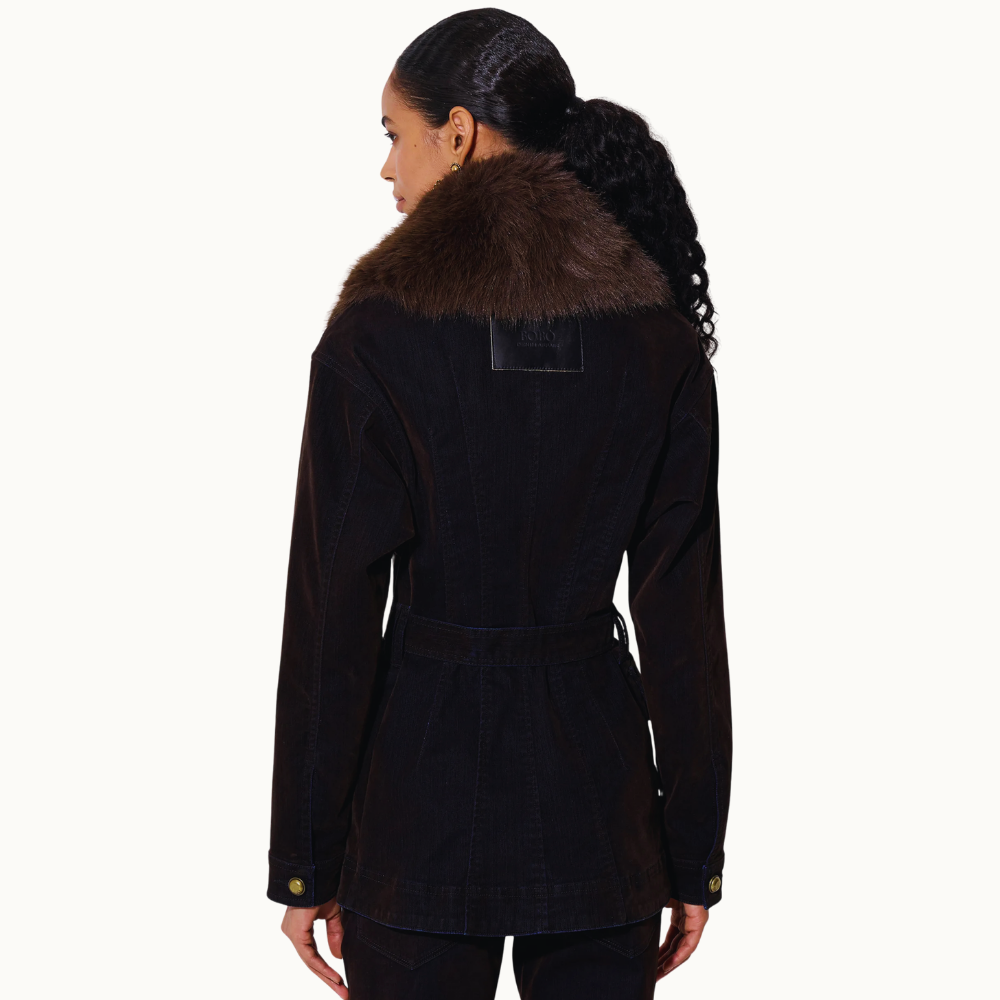 PARKA JOLIE VELVET COFFE