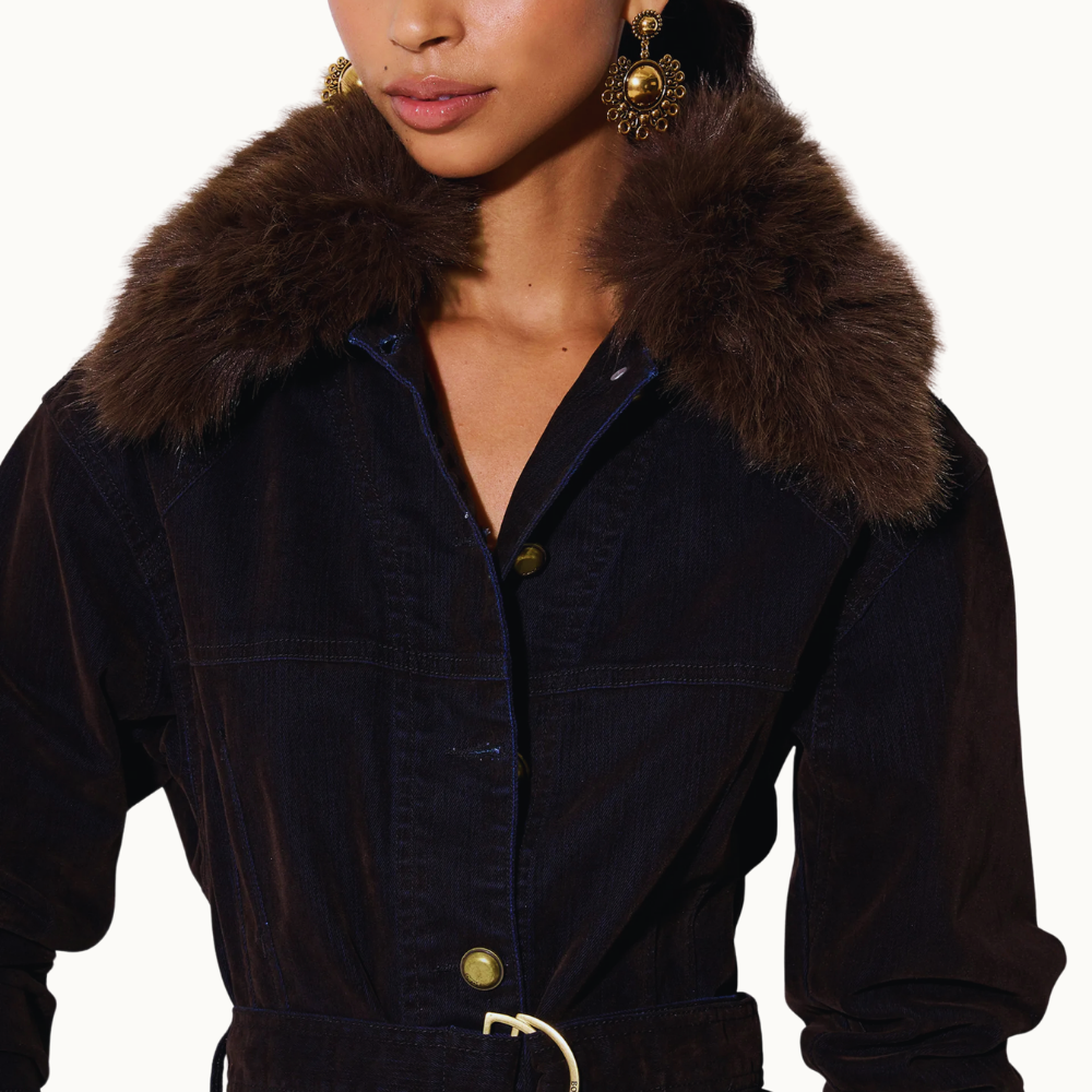 PARKA JOLIE VELVET COFFE