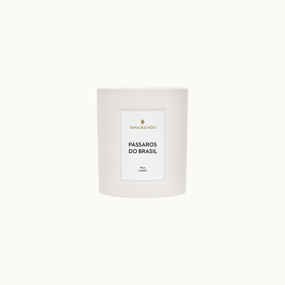 PÁSSAROS DO BRASIL VELA PORCELANA BRANCA 220G