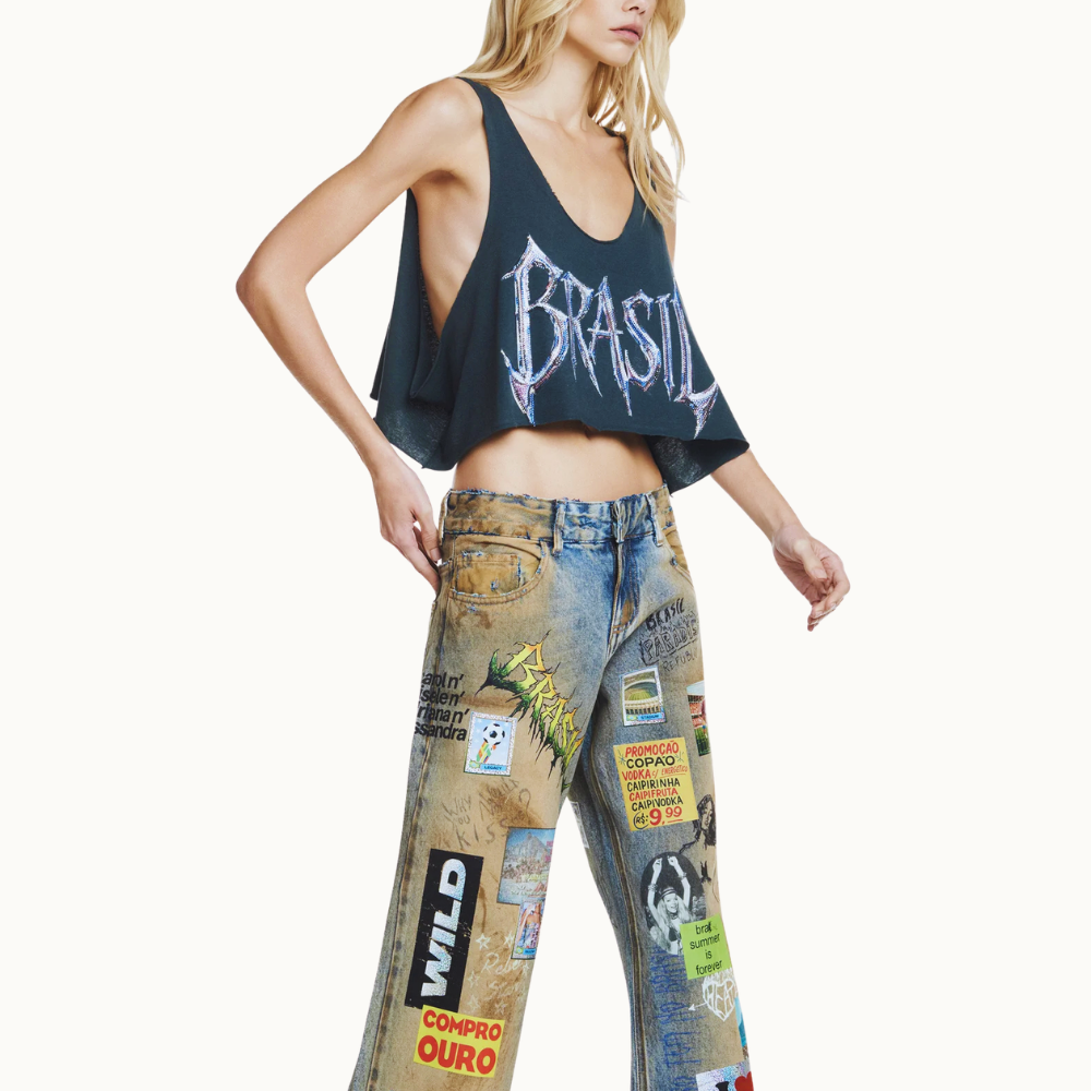 REGATA LARGA CROPPED BRASIL CHUMBO