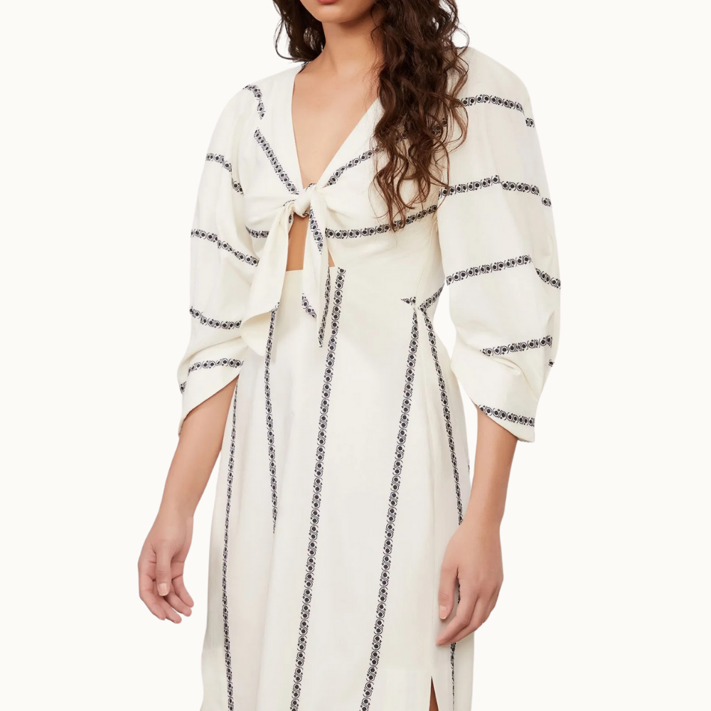 VESTIDO MIDI MANGA BUFANTE