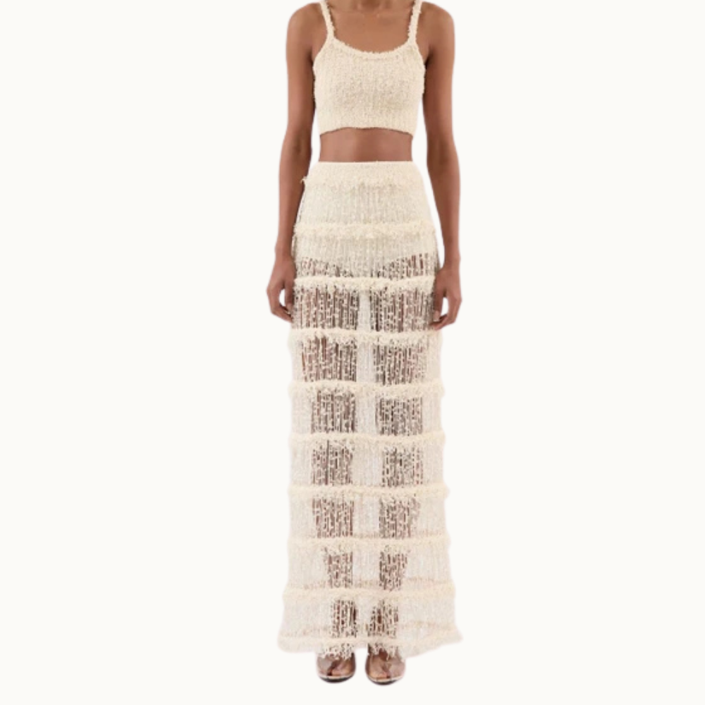 SAIA MIDI FRANJA BOUCLE GABRIELA