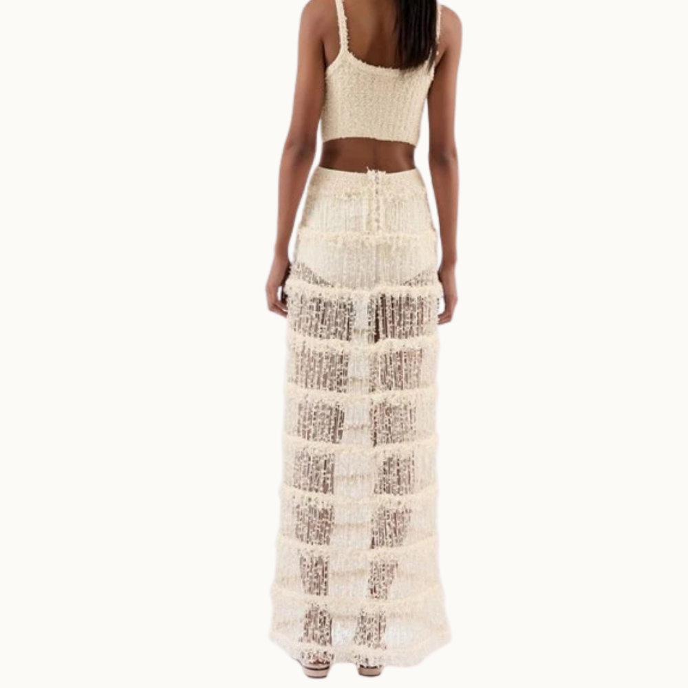 SAIA MIDI FRANJA BOUCLE GABRIELA