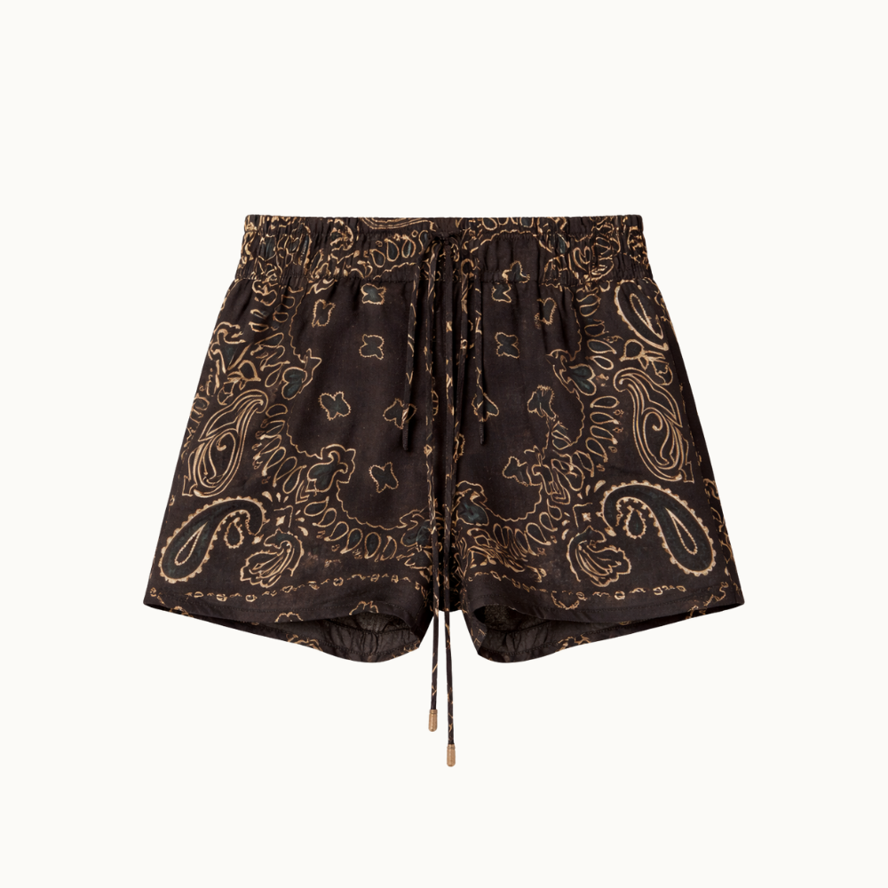 SHORTS ELÁSTICO CÓS LINHO BANDANA