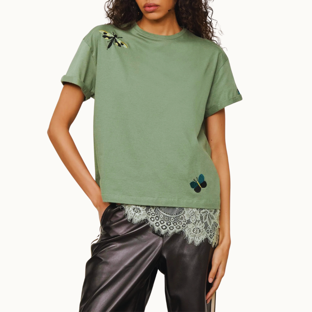 T-SHIRT BORDADA INSETOS