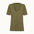 T-Shirt De Algodão Pima Decote