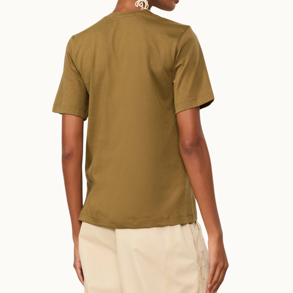 T-Shirt De Algodão Pima Decote