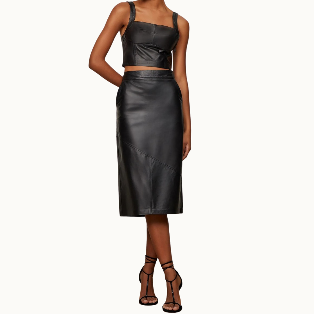 TOP CROPPED DE COURO