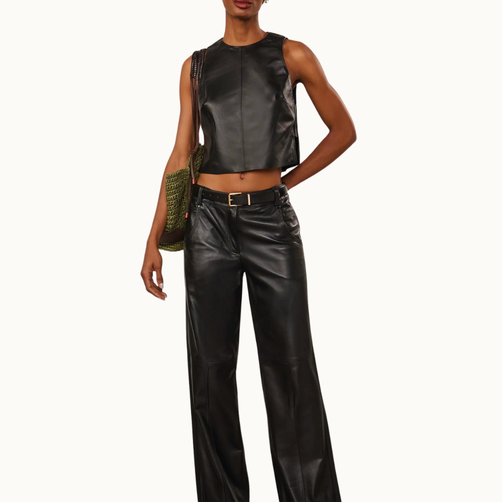 TOP DE COURO CROPPED CAVA OPEN