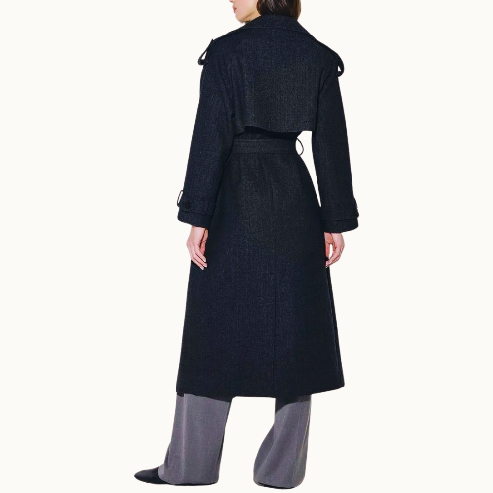 TRENCH COAT ANAMARIA COM LÃ