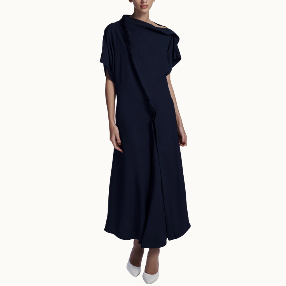 Vestido Crepe Lyon Navy