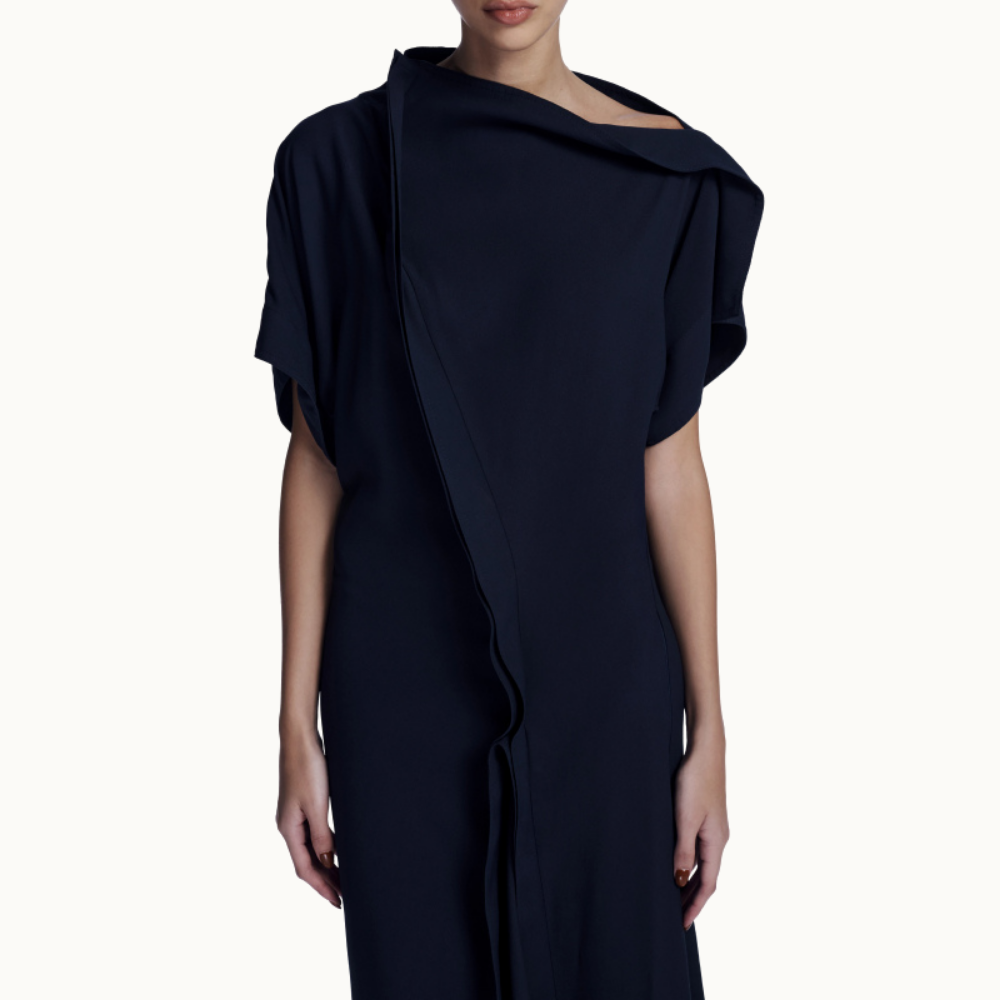 Vestido Crepe Lyon Navy
