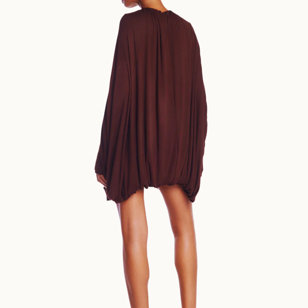 VESTIDO CURTO AMPLO BALONÊ CAPA MALHA