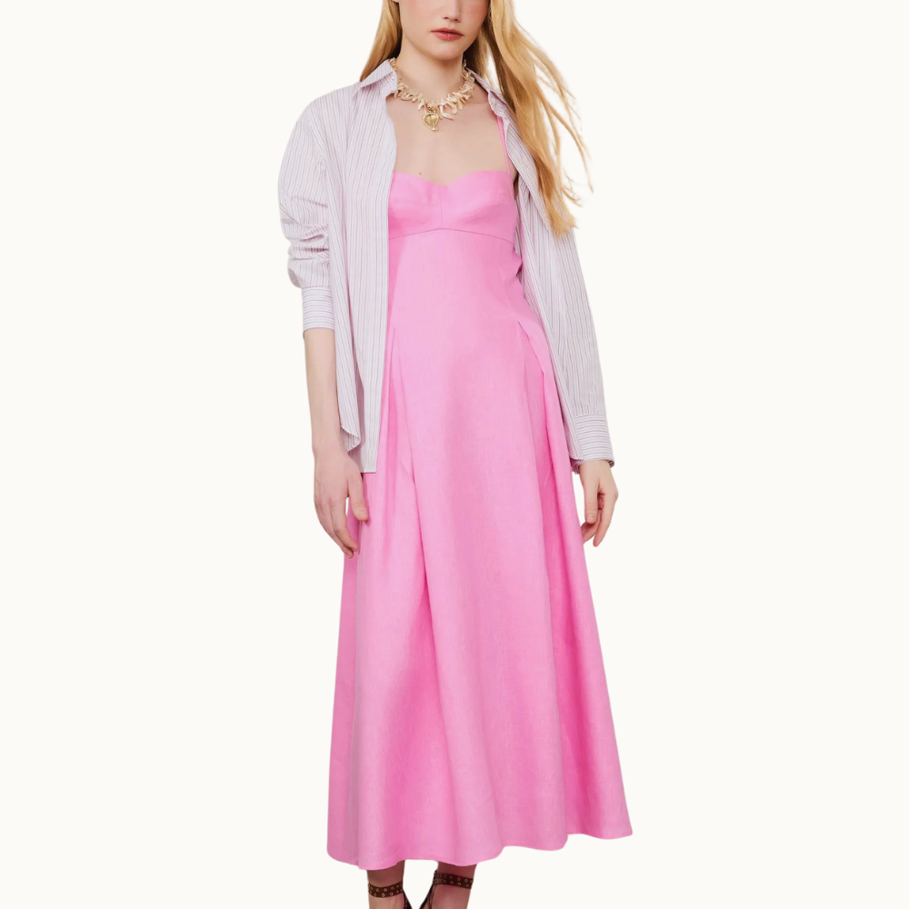 VESTIDO DE LINHO MIDI