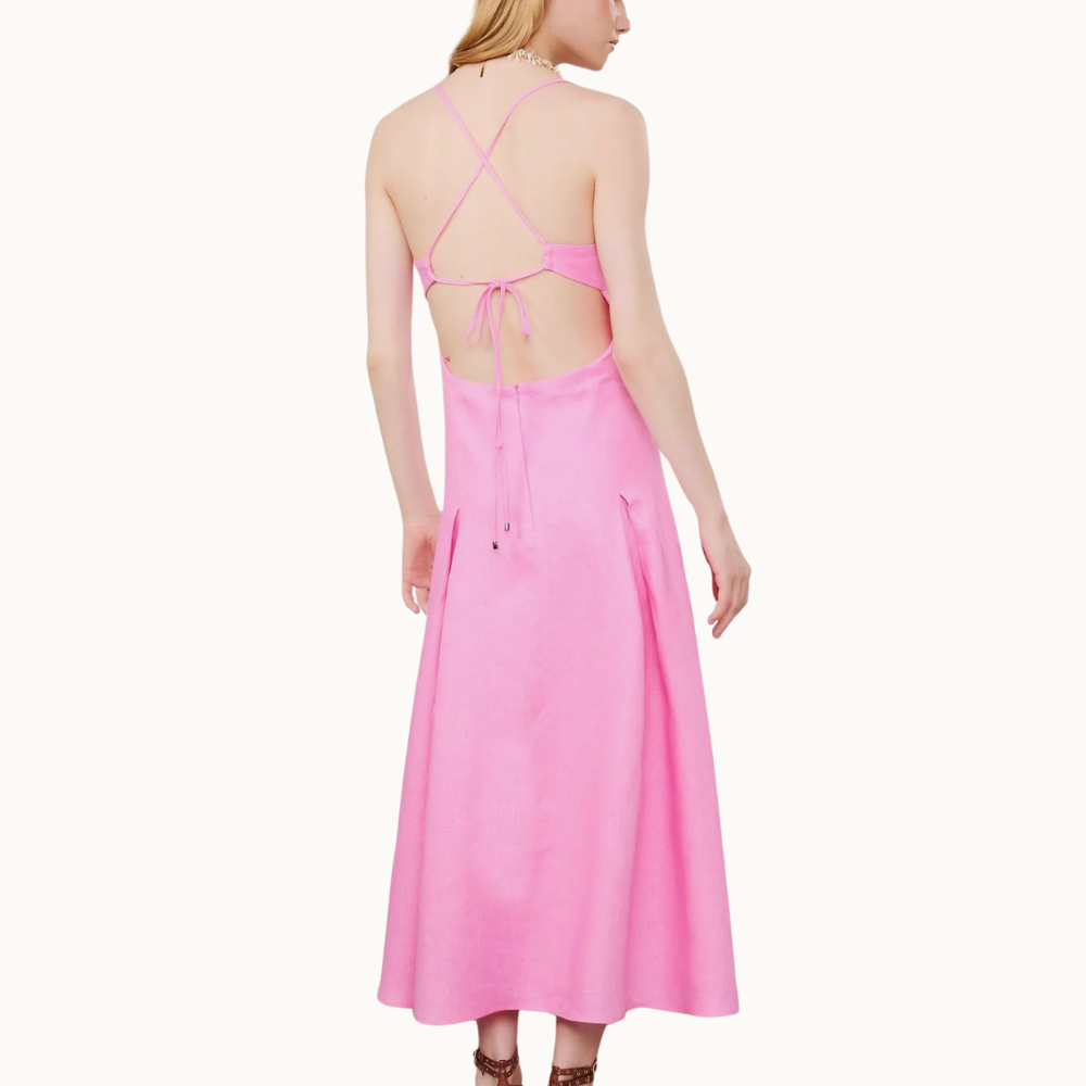 VESTIDO DE LINHO MIDI