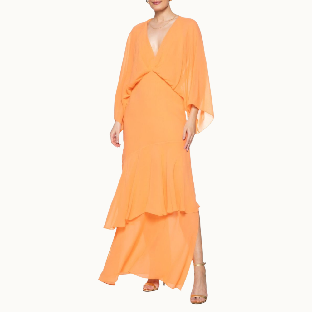 VESTIDO FLOWY PÊSSEGO