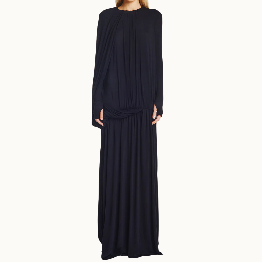 VESTIDO LONGO AMPLO MANGA LONGA