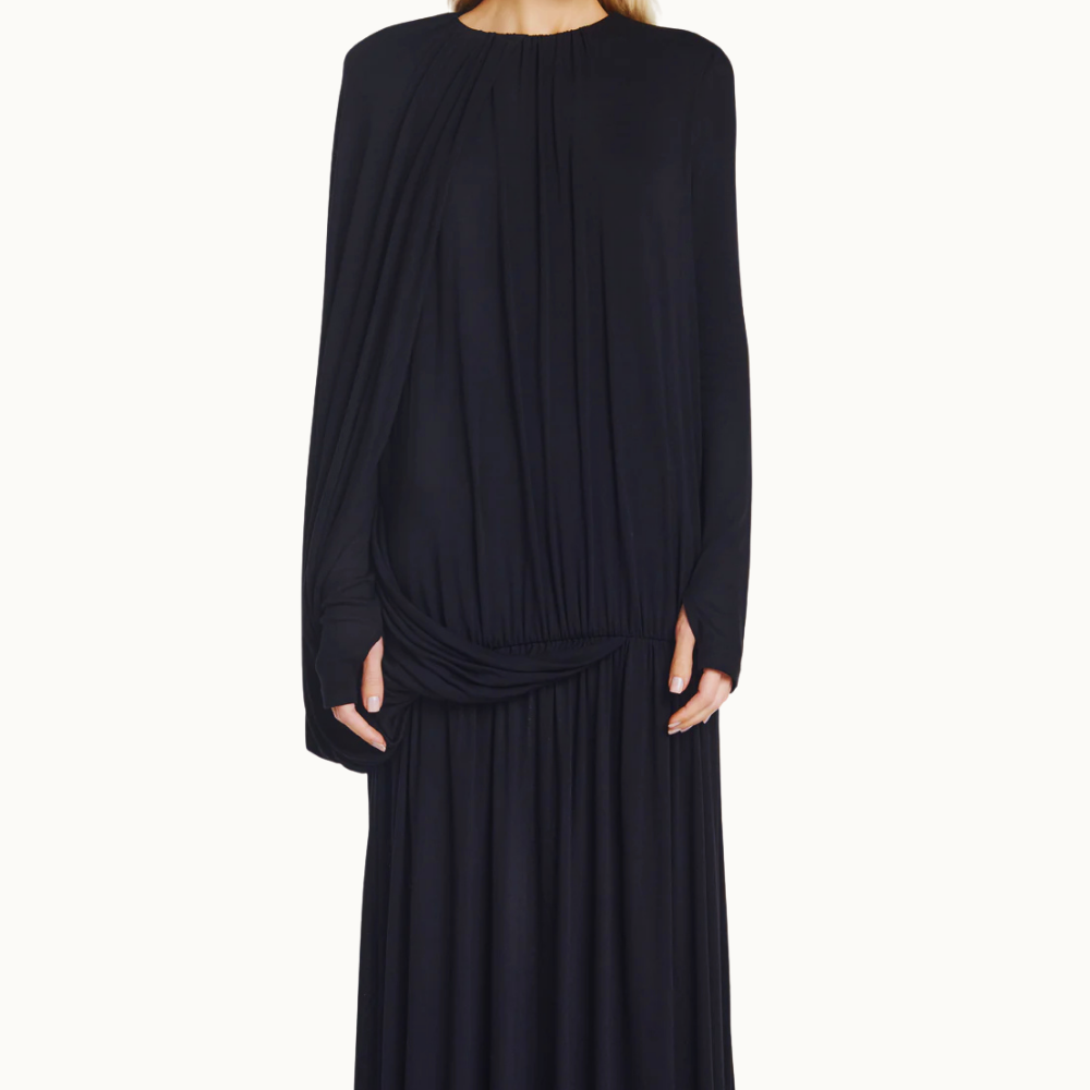 VESTIDO LONGO AMPLO MANGA LONGA