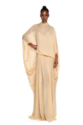 VESTIDO LONGO AMPLO CAPA CHIFFON AMARELO