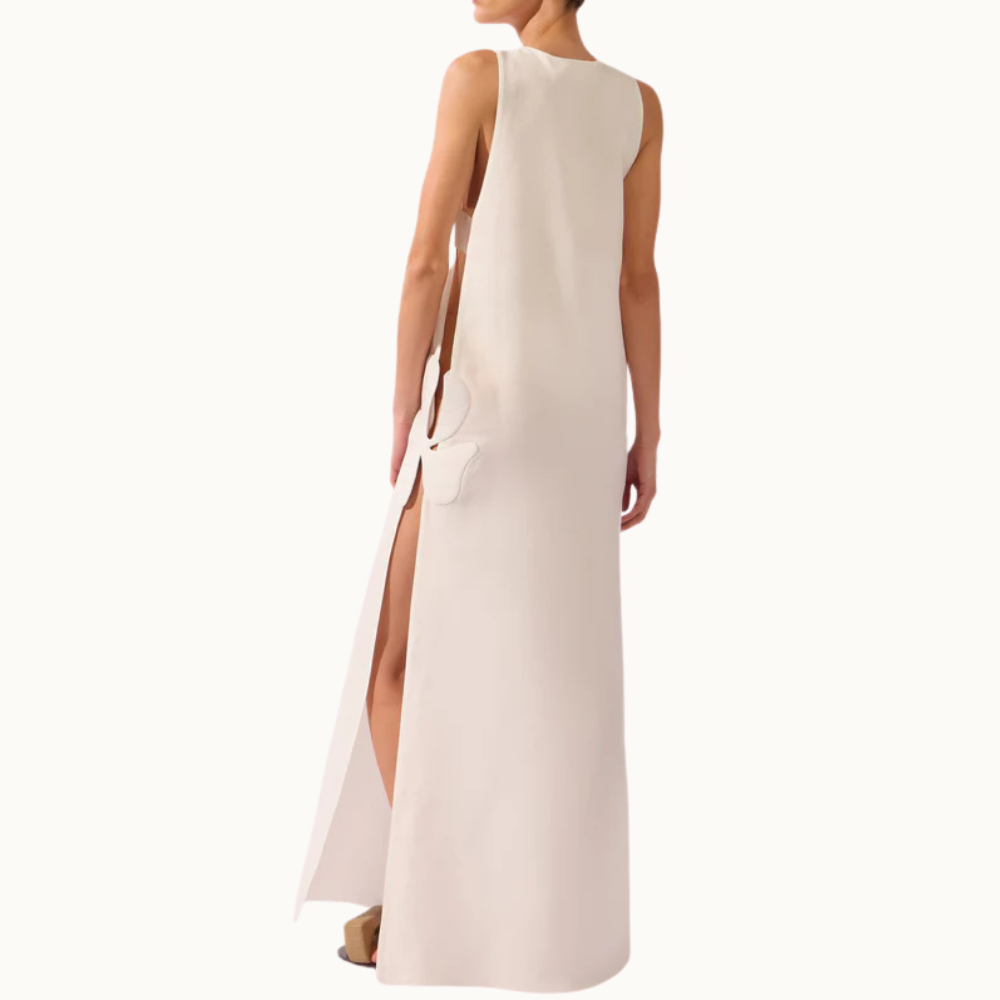 VESTIDO LONGO COM ABERTURA LATERAIS