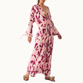 VESTIDO LONGO DECOTE V BOLD FLORAL
