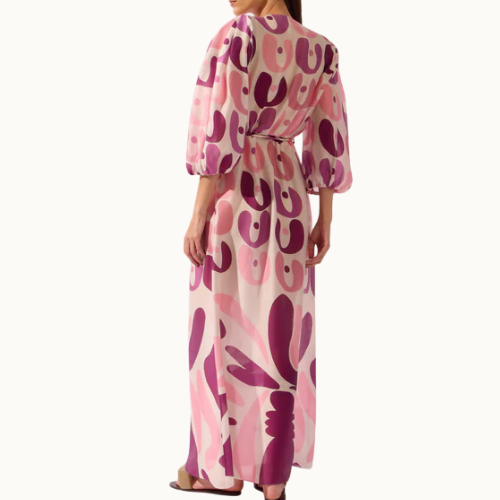 VESTIDO LONGO MANGA BUFANTE