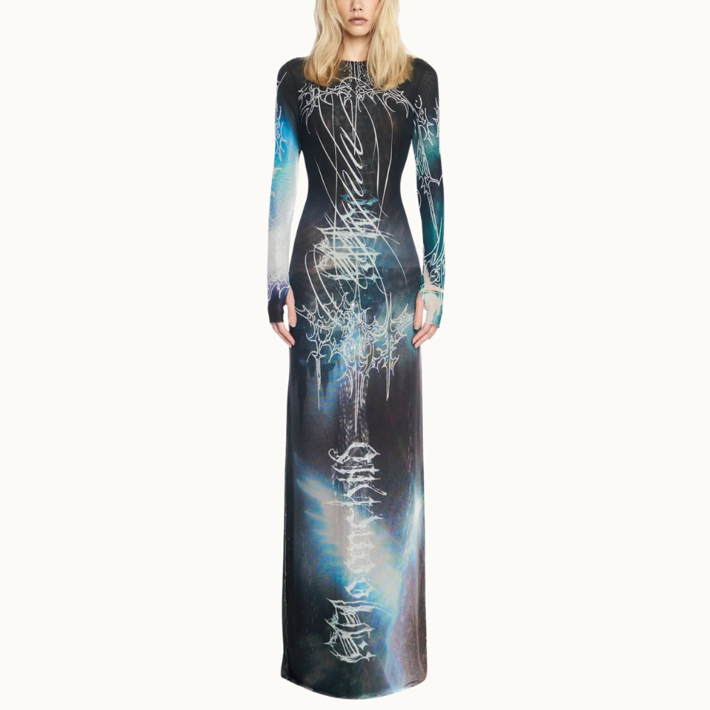 VESTIDO LONGO MANGA LONGA TULE FAIRYTALE