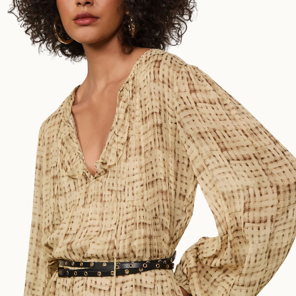 VESTIDO DE GEORGETTE MIDI