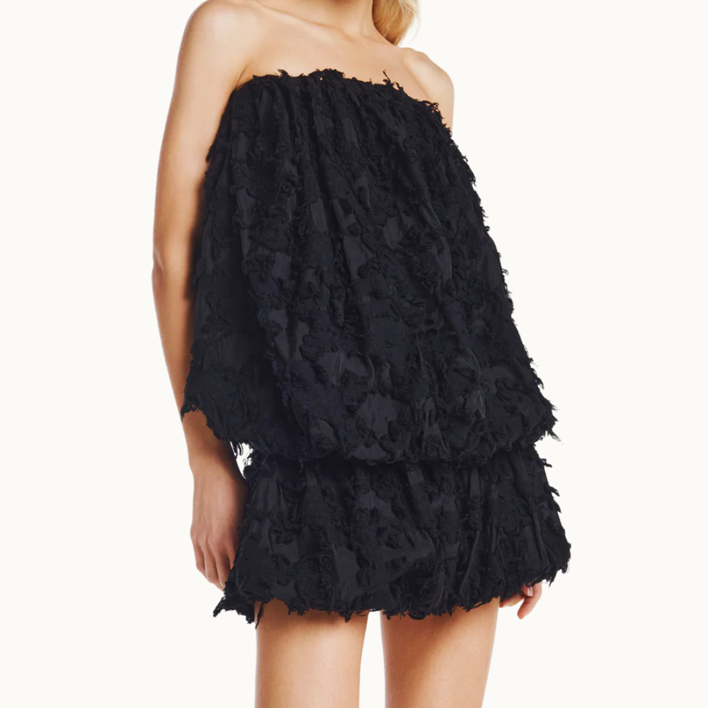 VESTIDO TOMARA QUE CAIA BALONÊ CURTO