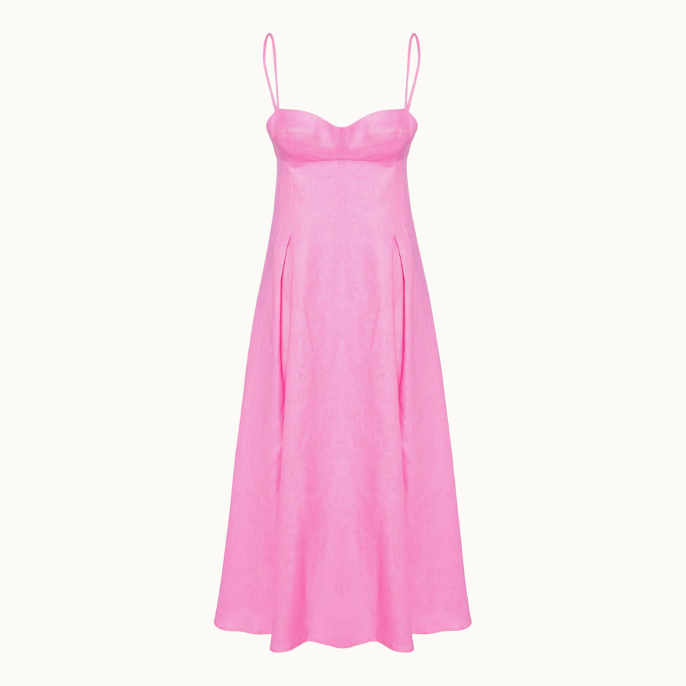 VESTIDO DE LINHO MIDI