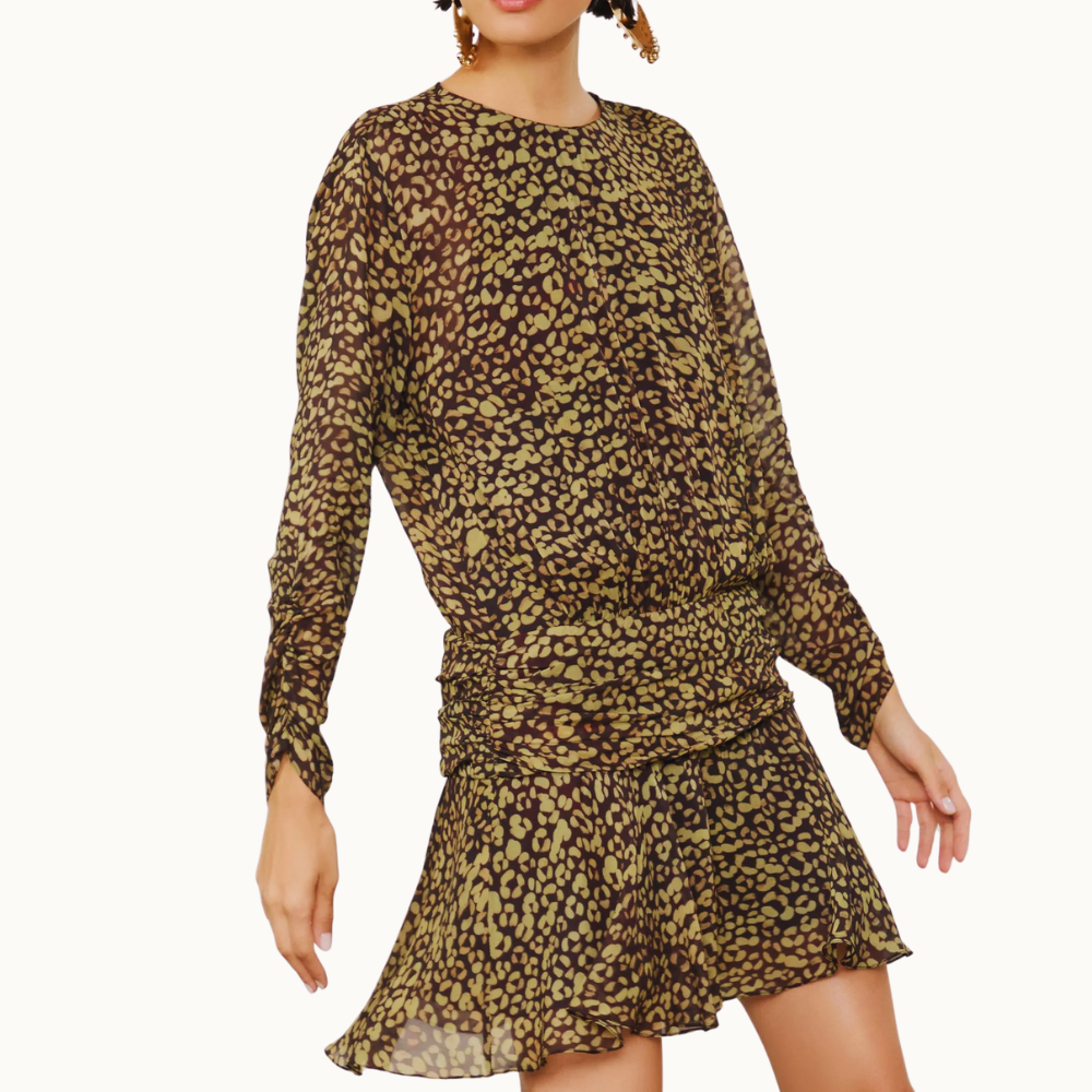 VESTIDO DE GEORGETTE LEVE CURTO PALA