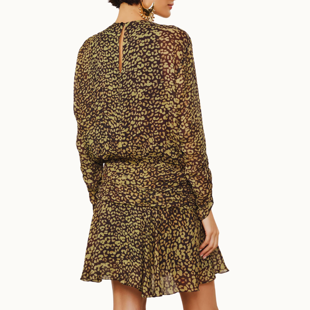 VESTIDO DE GEORGETTE LEVE CURTO PALA
