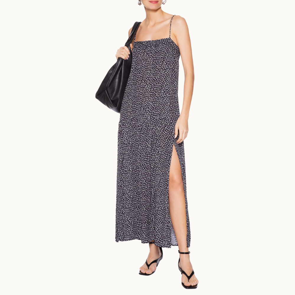Vestido Longo Textura Palheta