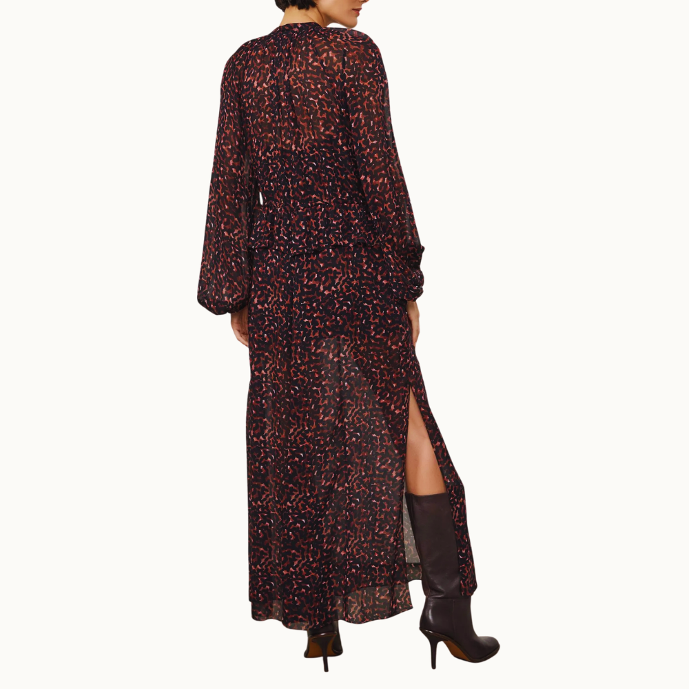 VESTIDO MIDI COM FENDA