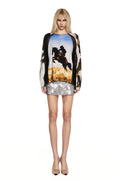 BLUSA MANGA LONGA JERSEY E RENDA WILD WEST