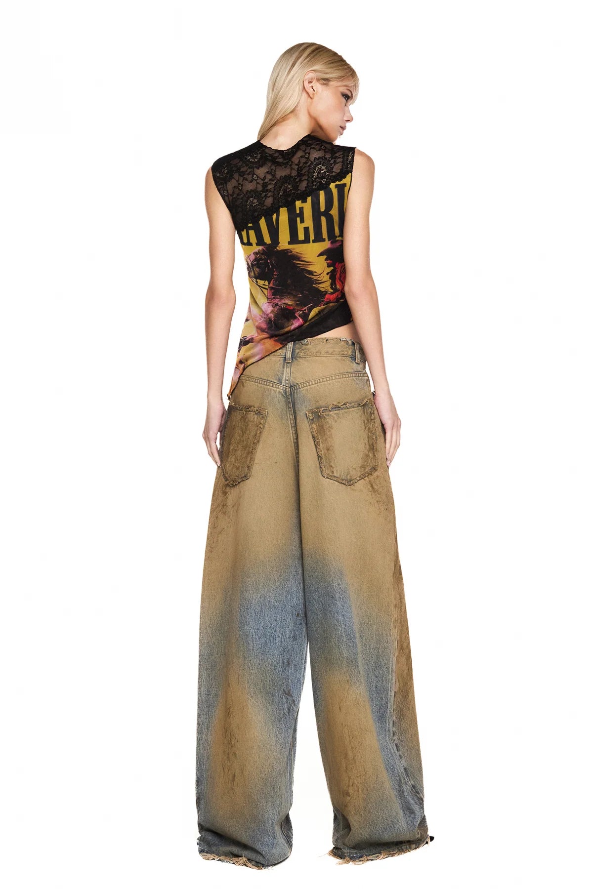 CALÇA JEANS BALLOON DIRTY DESTROYED