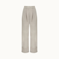 CALÇA COURO JOTU TAUPE GRIS
