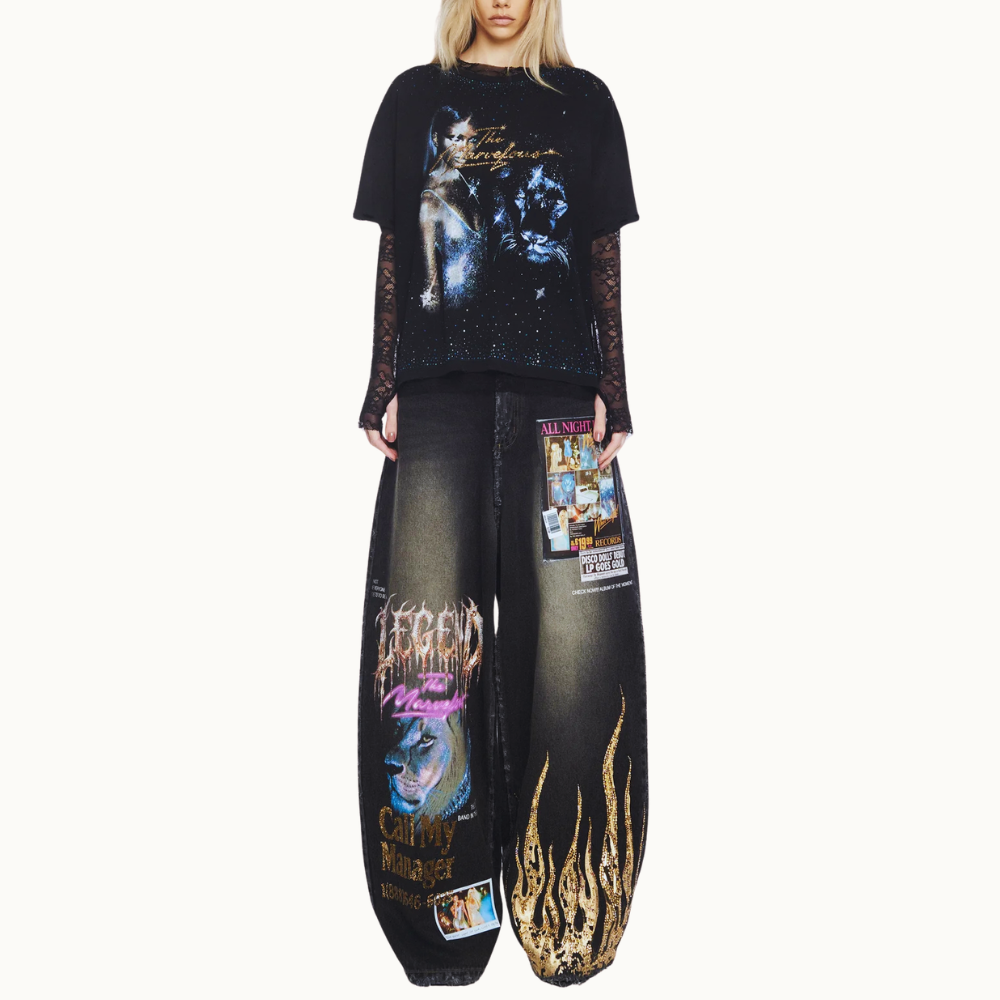 CALÇA JEANS DISCO DOLLS