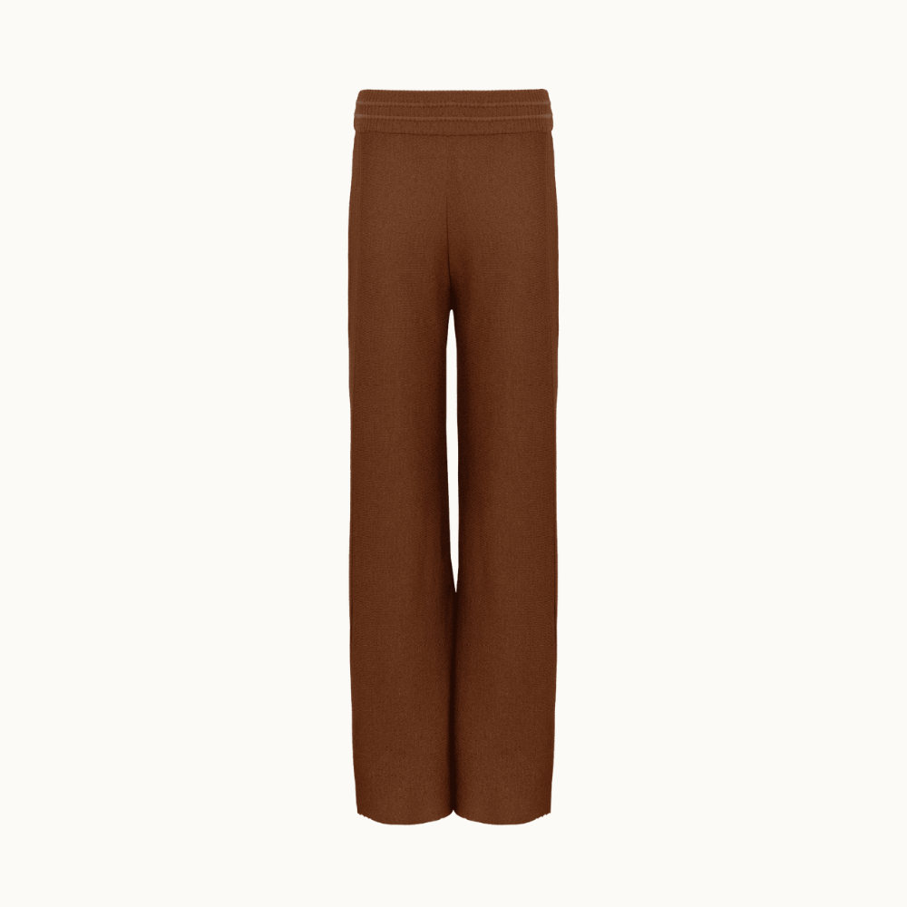 CALÇA ELZA TRICOT CAMEL