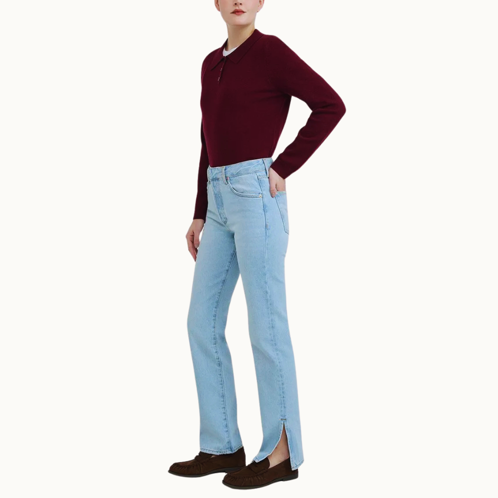 CALÇA JEANS FENDA MALU