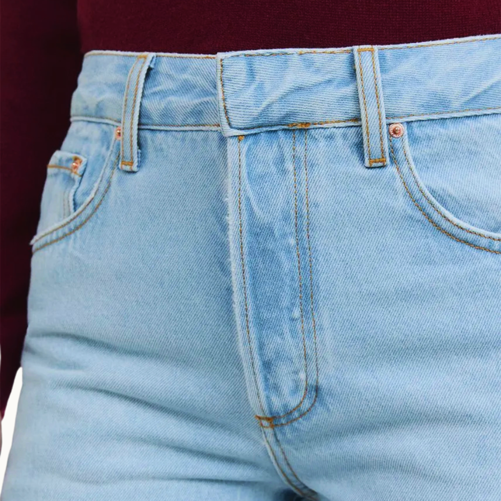 CALÇA JEANS FENDA MALU