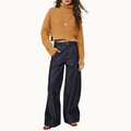 CALÇA JEANS RETA RAW CINTURA ALTA