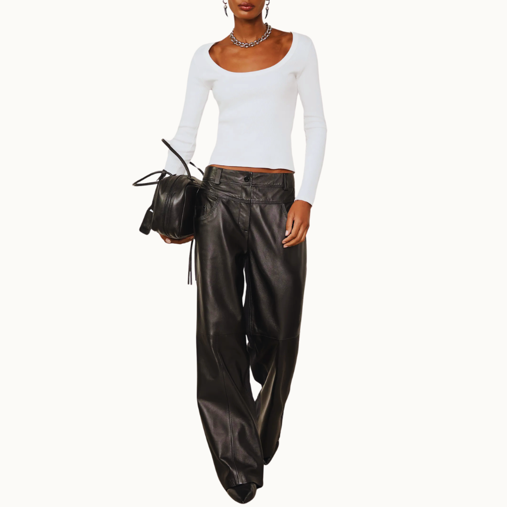 BLUSA DE MALHA RIB MANGA LONGA