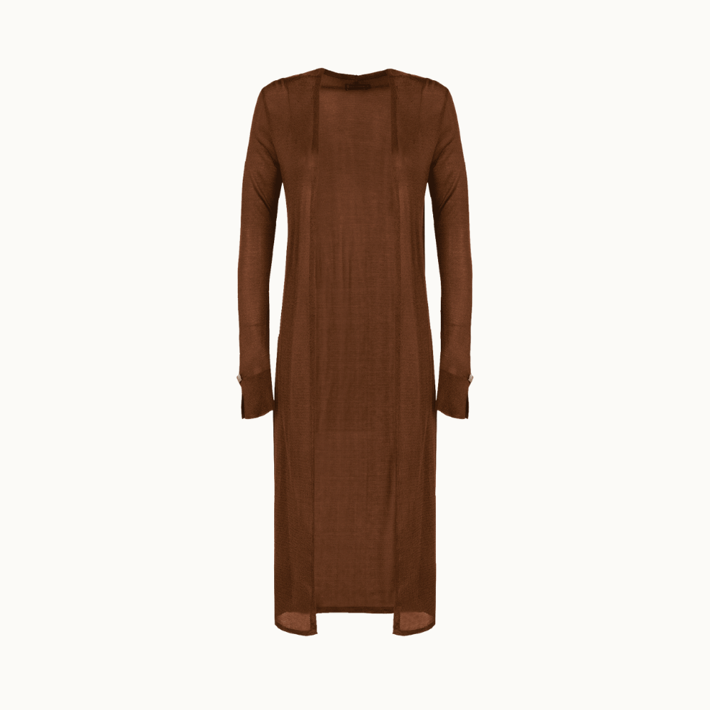 CARDIGAN LONGO RITA TRICOT CAMEL