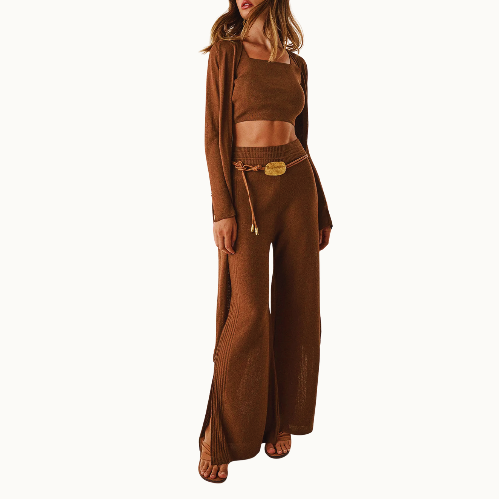 CARDIGAN LONGO RITA TRICOT CAMEL