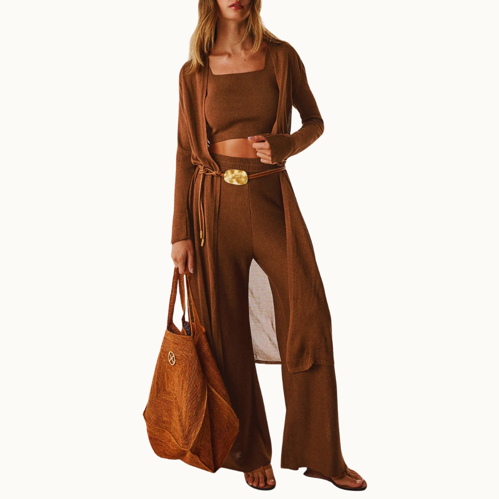CARDIGAN LONGO RITA TRICOT CAMEL