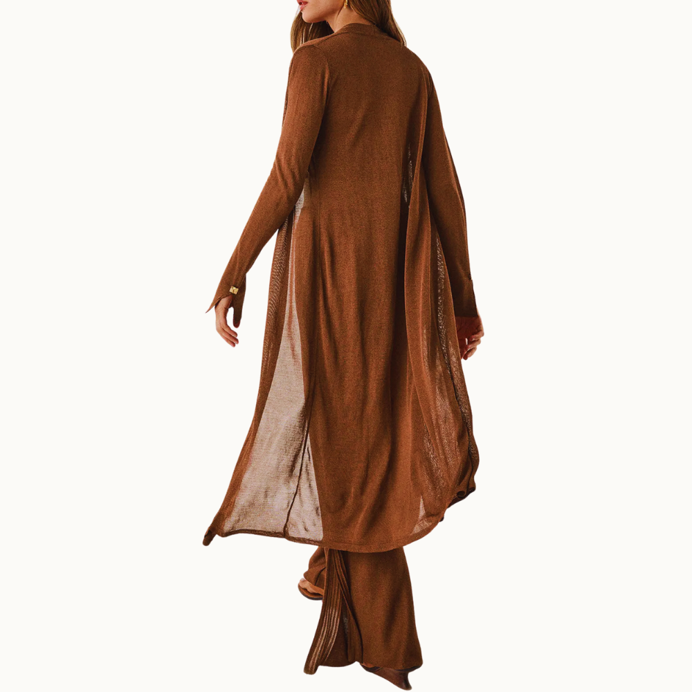 CARDIGAN LONGO RITA TRICOT CAMEL