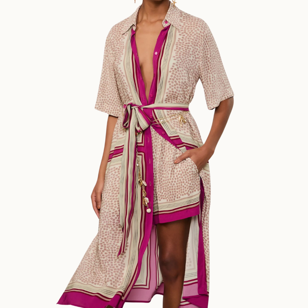 CHEMISE MIDI COM AMARRAÇÃO
